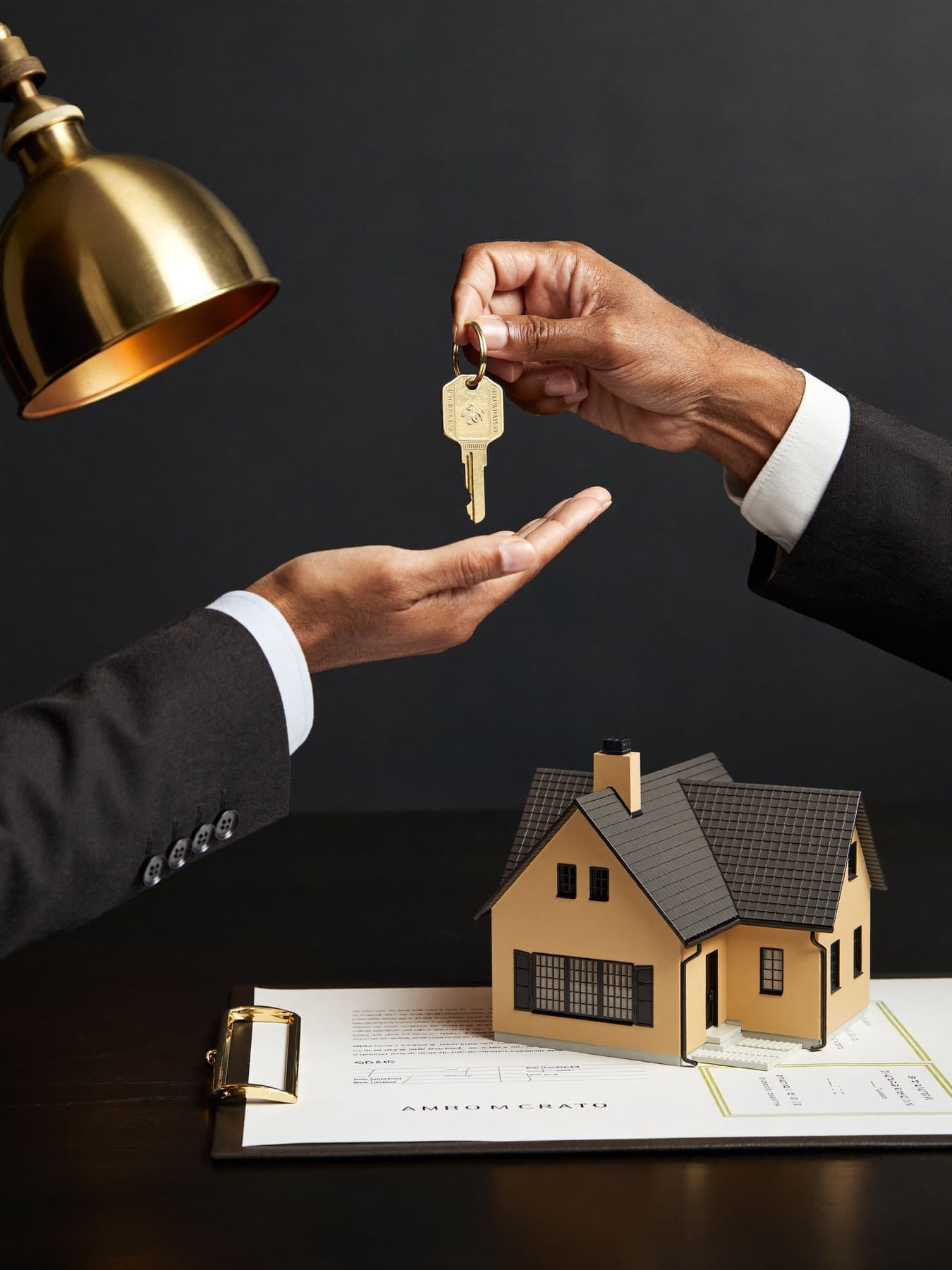 Keys and a signed agreement changing hands